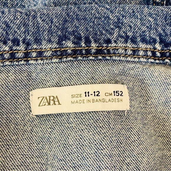 Zara Stonewash Denim Jean Dress Size 11-12yrs - Picture 6 of 7